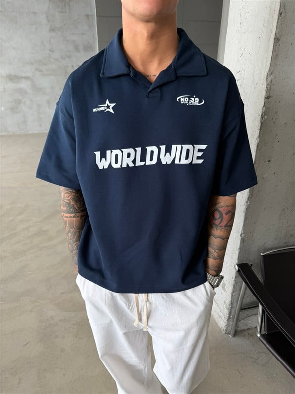 World Wide Polo Yaka - Lacivert