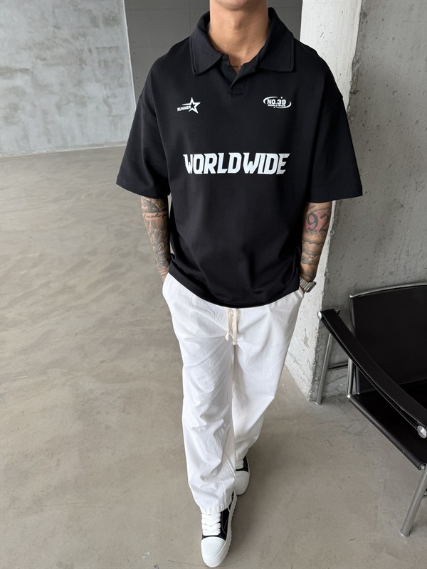 World Wide Polo Yaka - Siyah