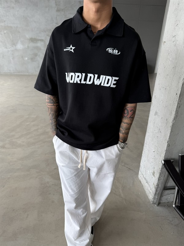 World Wide Polo Yaka - Siyah
