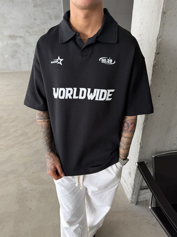 World Wide Polo Yaka - Siyah