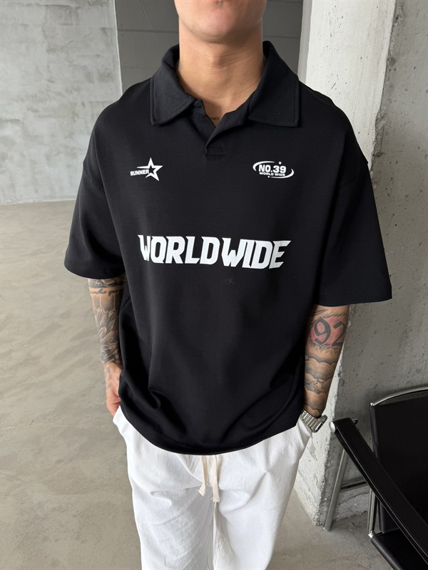 World Wide Polo Yaka - Siyah