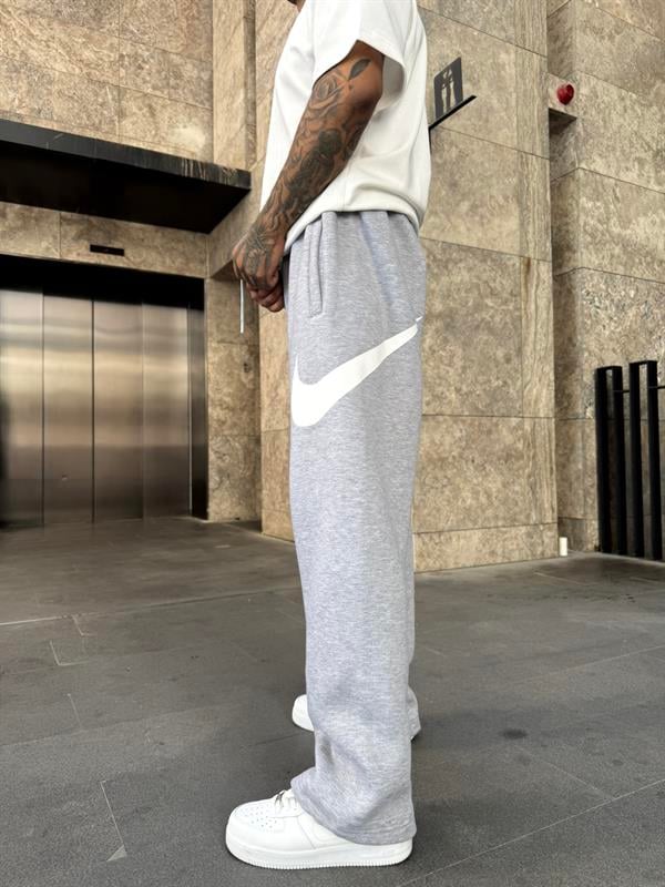 Yan Büyük Baskı Tek NK Eşofman - Gri