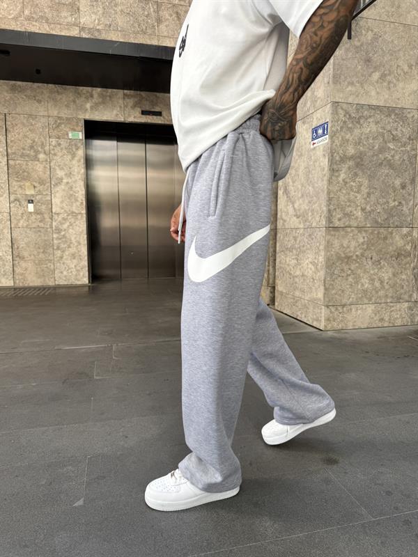 Yan Büyük Baskı Tek NK Eşofman - Gri