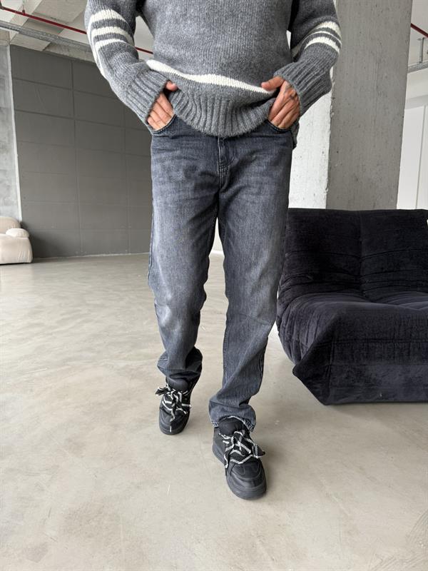 Yıkamalı Eskitme Baggy - Antrasit