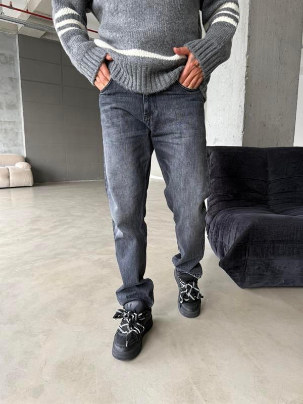 Yıkamalı Eskitme Baggy - Antrasit