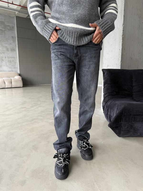 Yıkamalı Eskitme Baggy - Antrasit