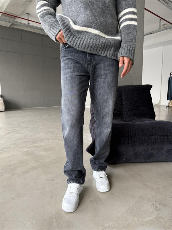 Yıkamalı Eskitme Baggy - Antrasit