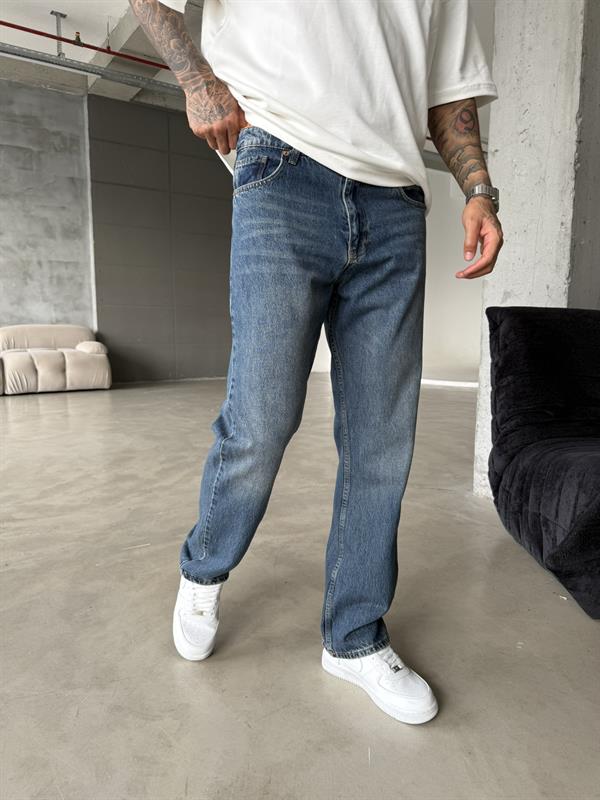 Yıkamalı Eskitme Baggy - İndigo