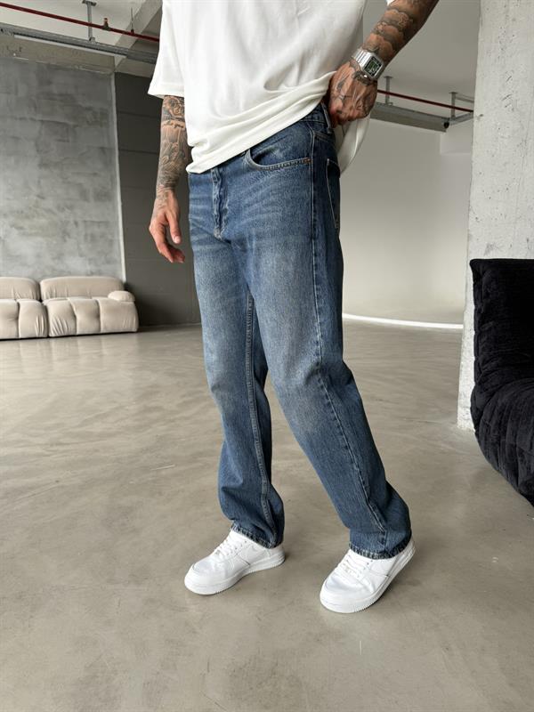 Yıkamalı Eskitme Baggy - İndigo