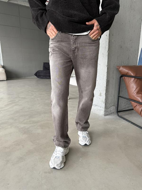 Yıkamalı Eskitme Baggy - Kahve