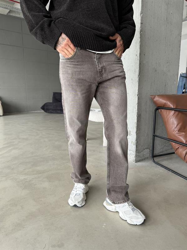 Yıkamalı Eskitme Baggy - Kahve