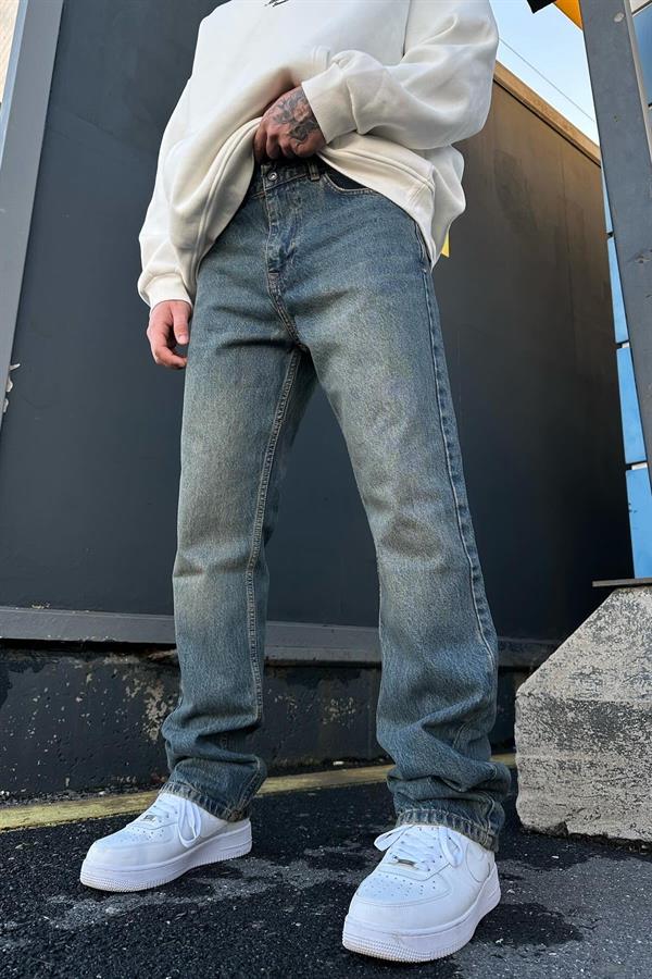 Yıkamalı İndigo Baggy A109 K-10 Pantolon İndigo