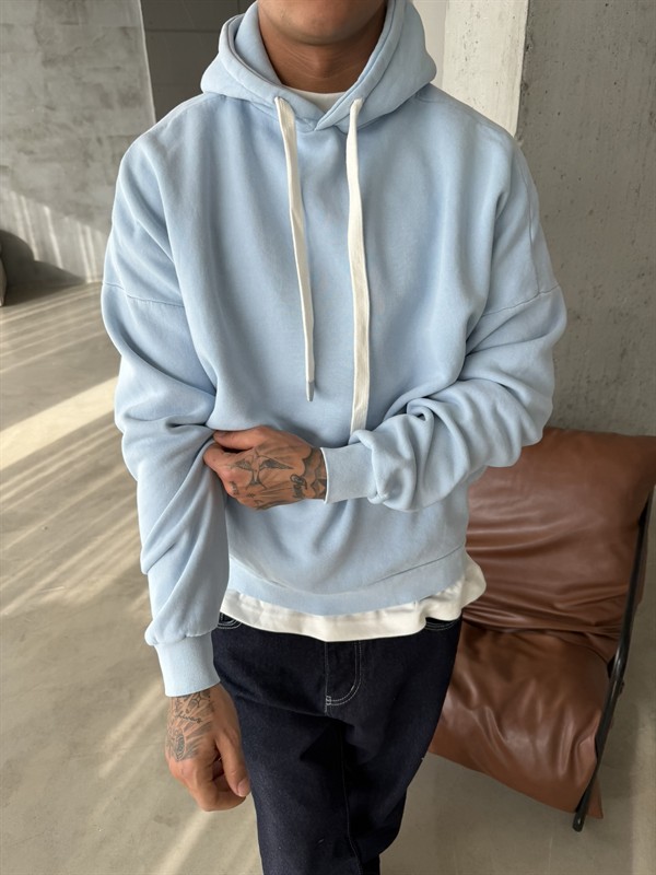 Yıkamalı  İp Detaylı Sweatshirt - Mavi