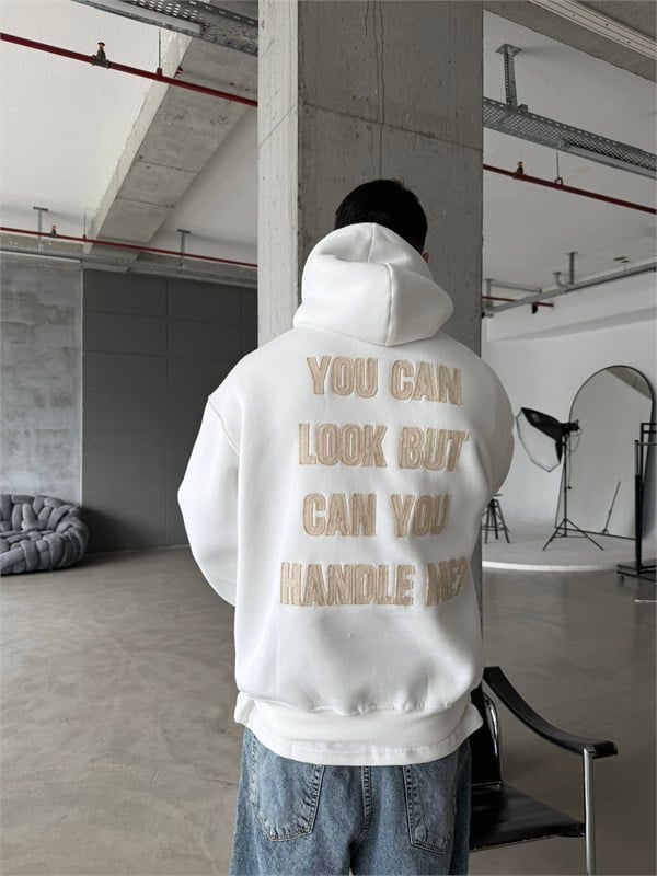 You Can Look But Acid  Yıkama Premium Hoodie