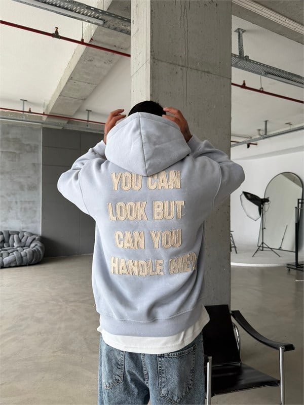You Can Look But Acid  Yıkama Premium Hoodie
