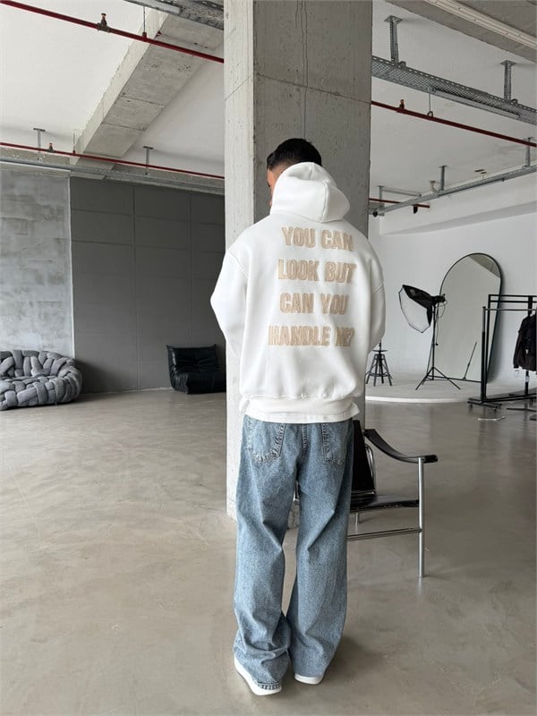 You Can Look But Acid  Yıkama Premium Hoodie