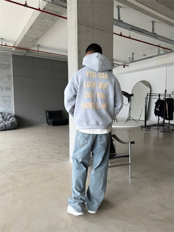 You Can Look But Acid  Yıkama Premium Hoodie