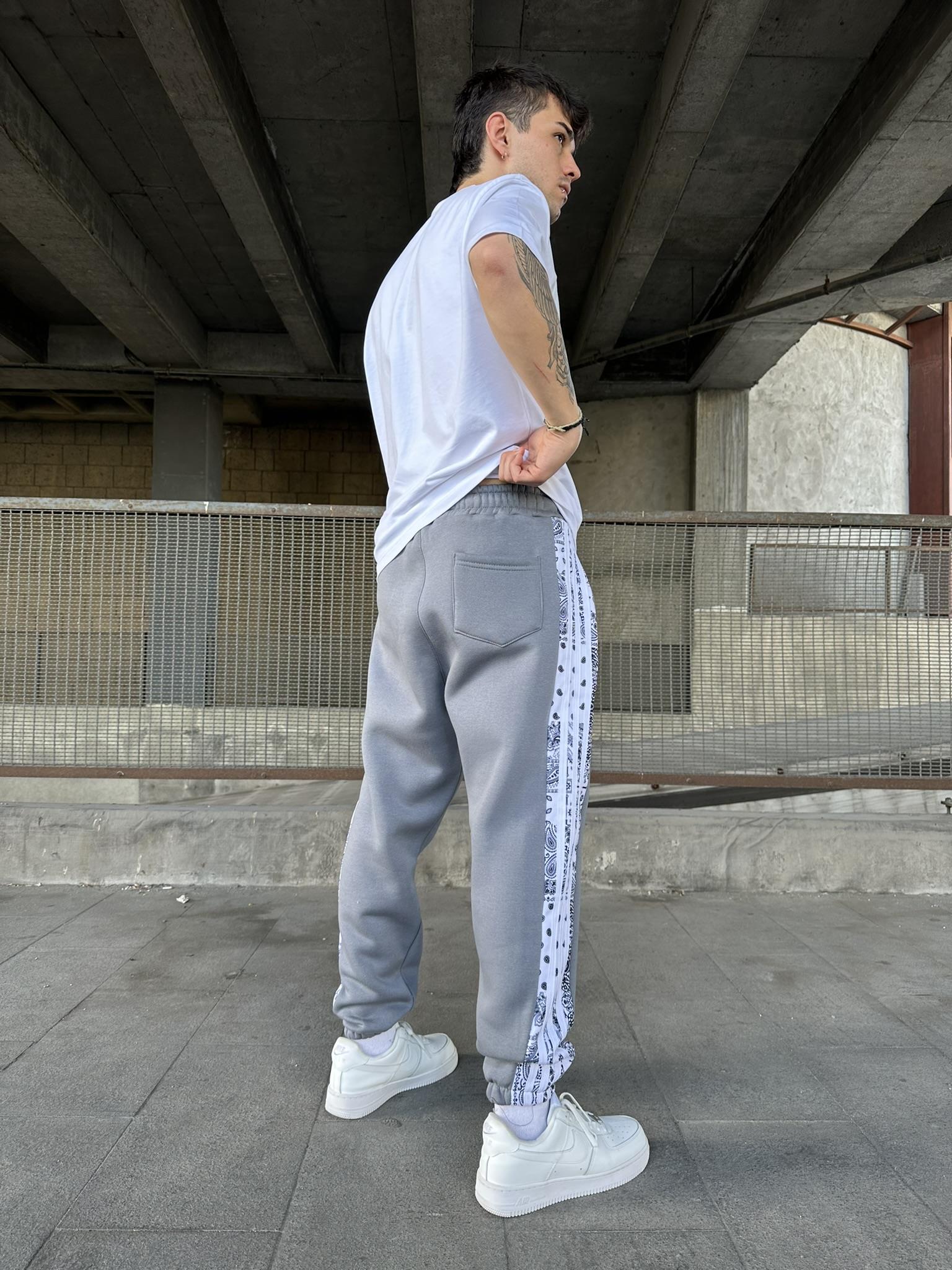 Etnik Desen Jogger Eşofman Altı- Füme · 4