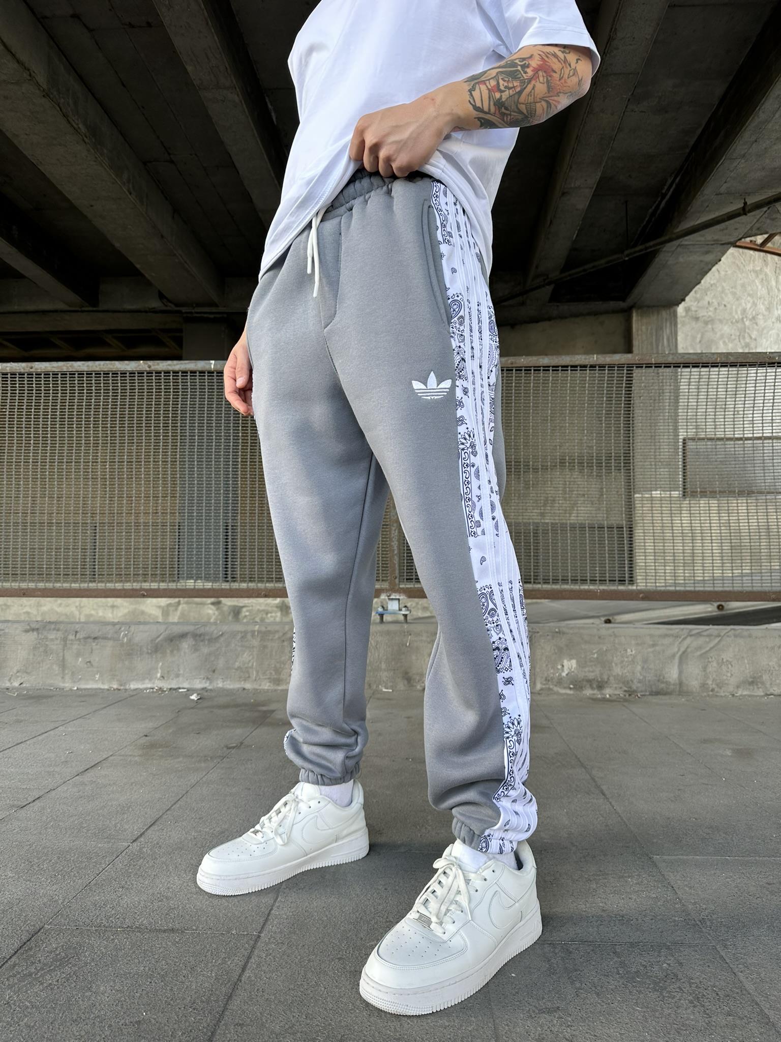 Etnik Desen Jogger Eşofman Altı- Füme