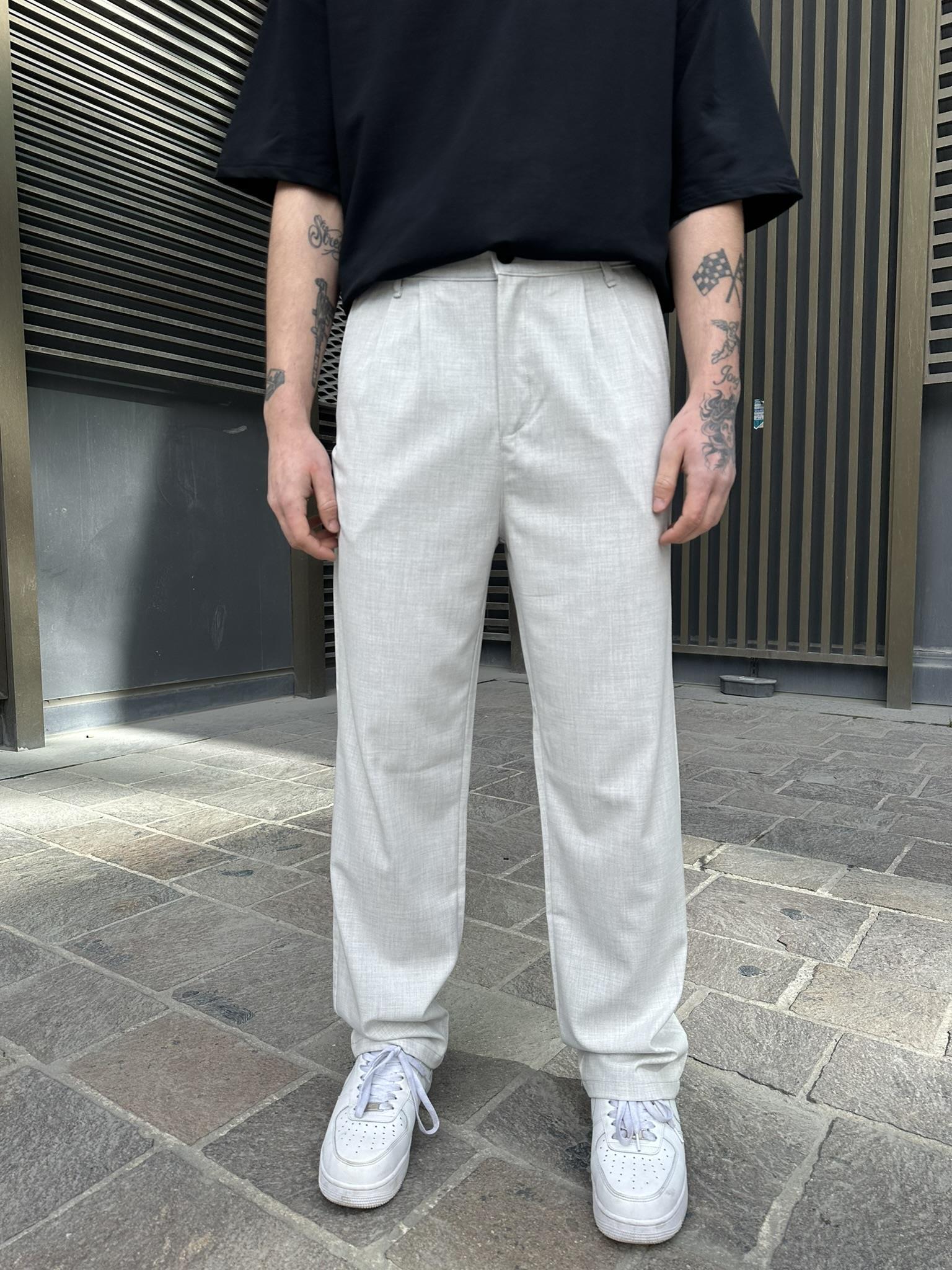 Kumaş Baggy Pantolon Ice Grey · 6