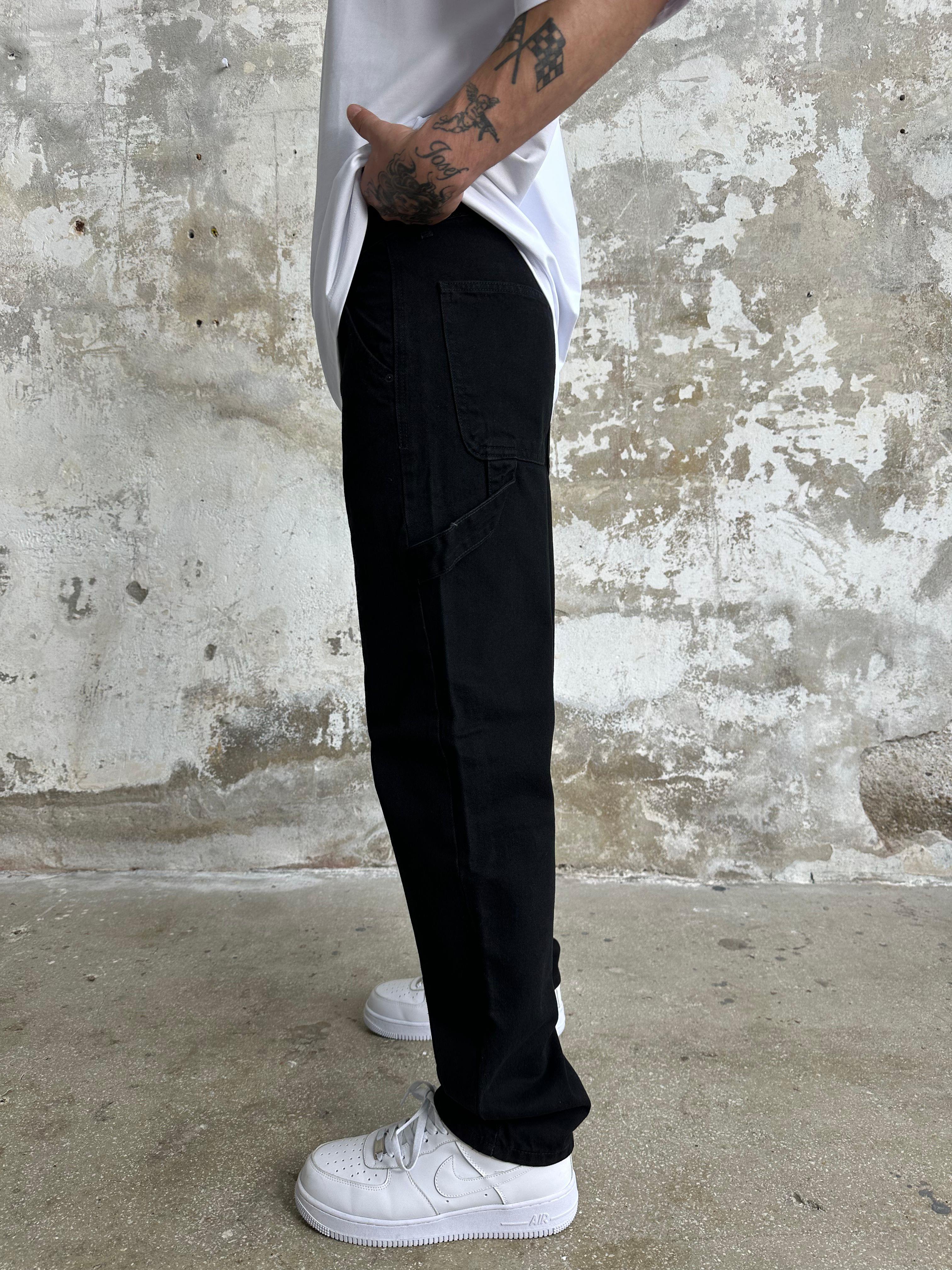 Tasarım Kemerli Baggy Pantolon Siyah · 10