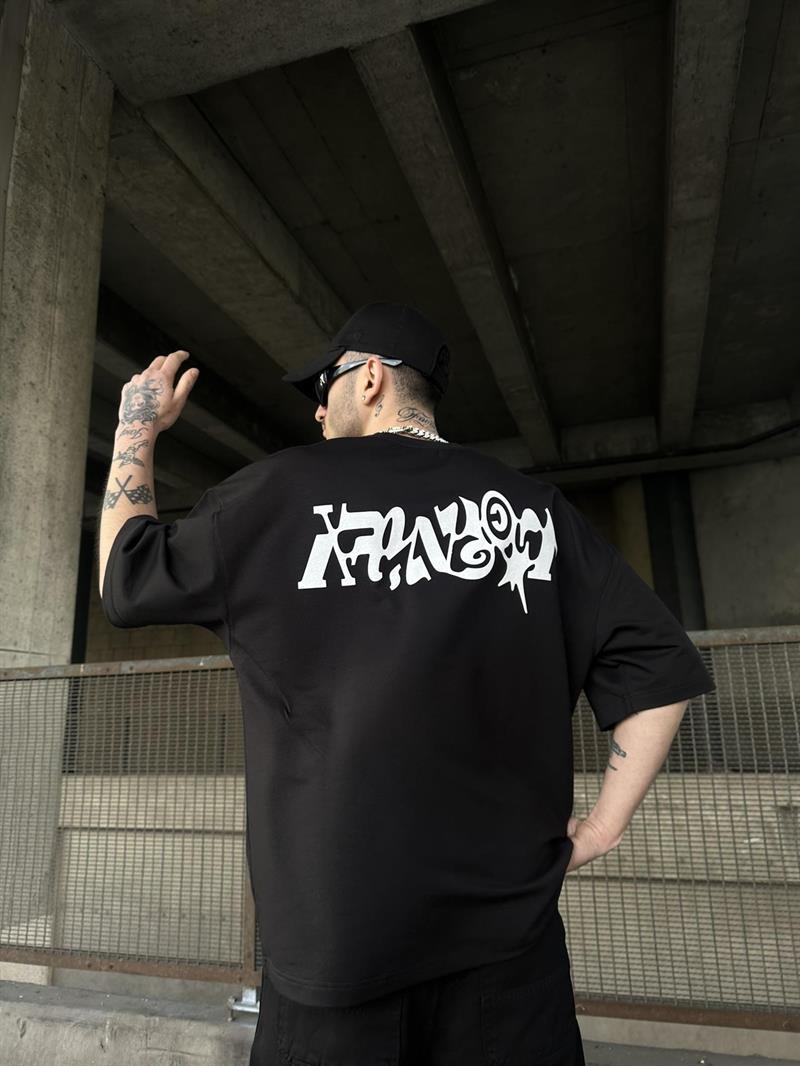 トップス salsation Obersized Round Neck T-shirts tasarim-street-baski-oversize-