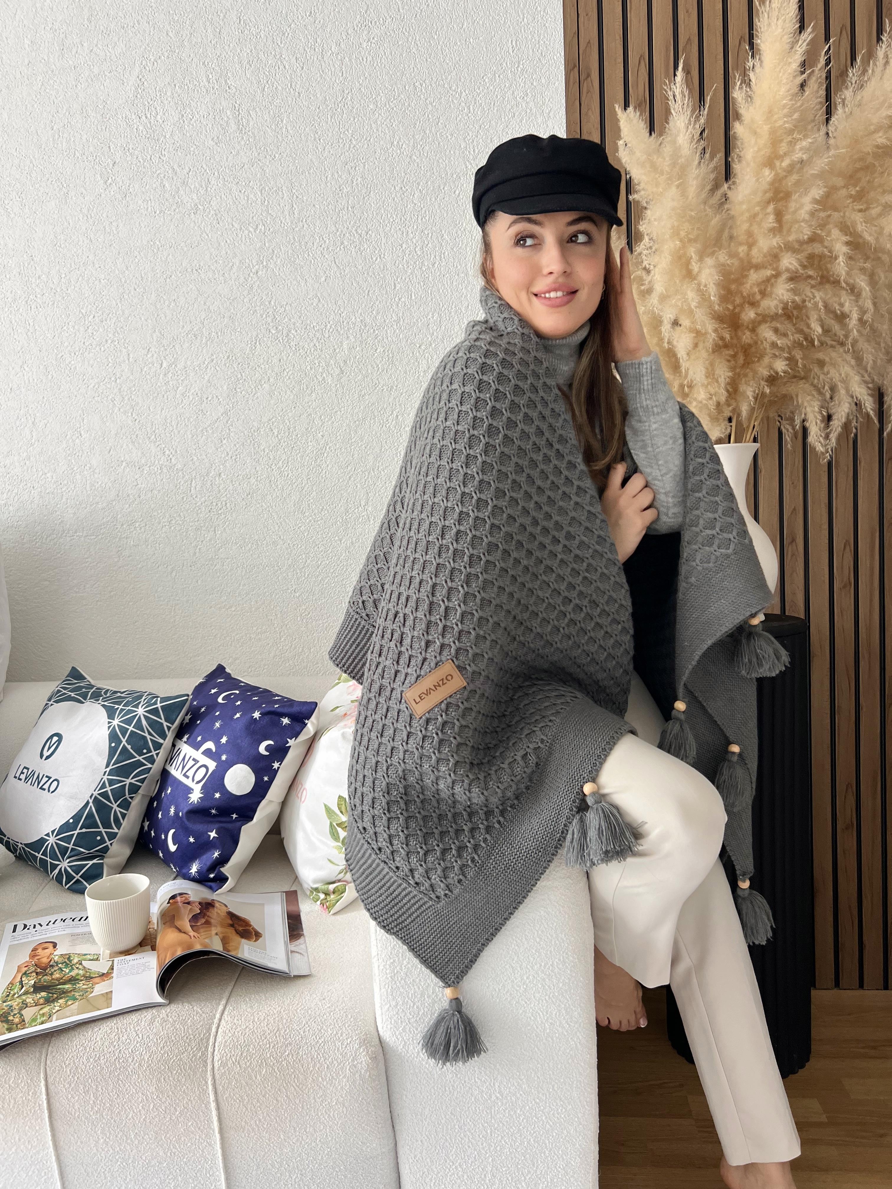 ÖRGÜ ŞAL 130X170 DOLCE ANTRASİT