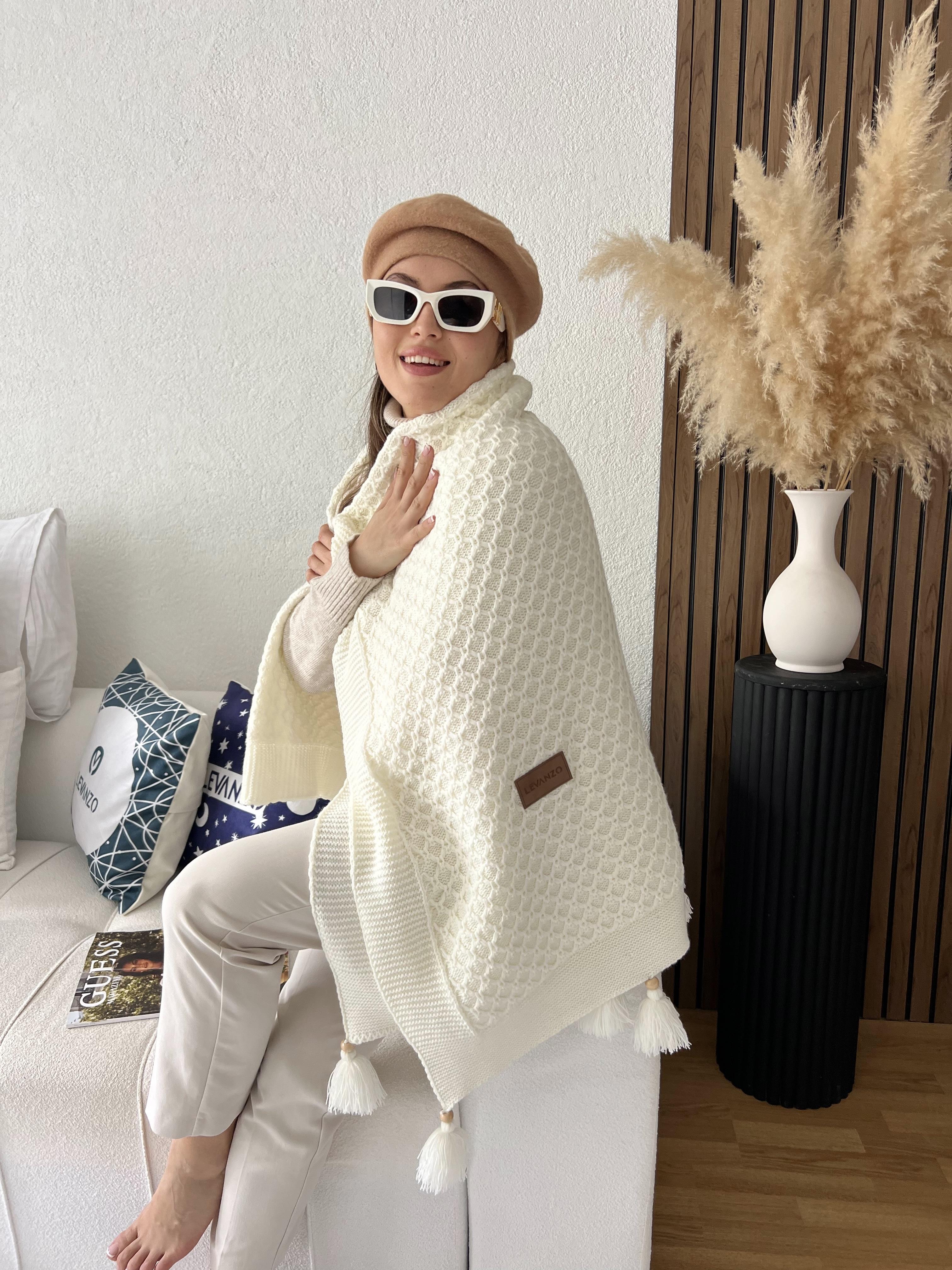 ÖRGÜ ŞAL 130X170 DOLCE KREM