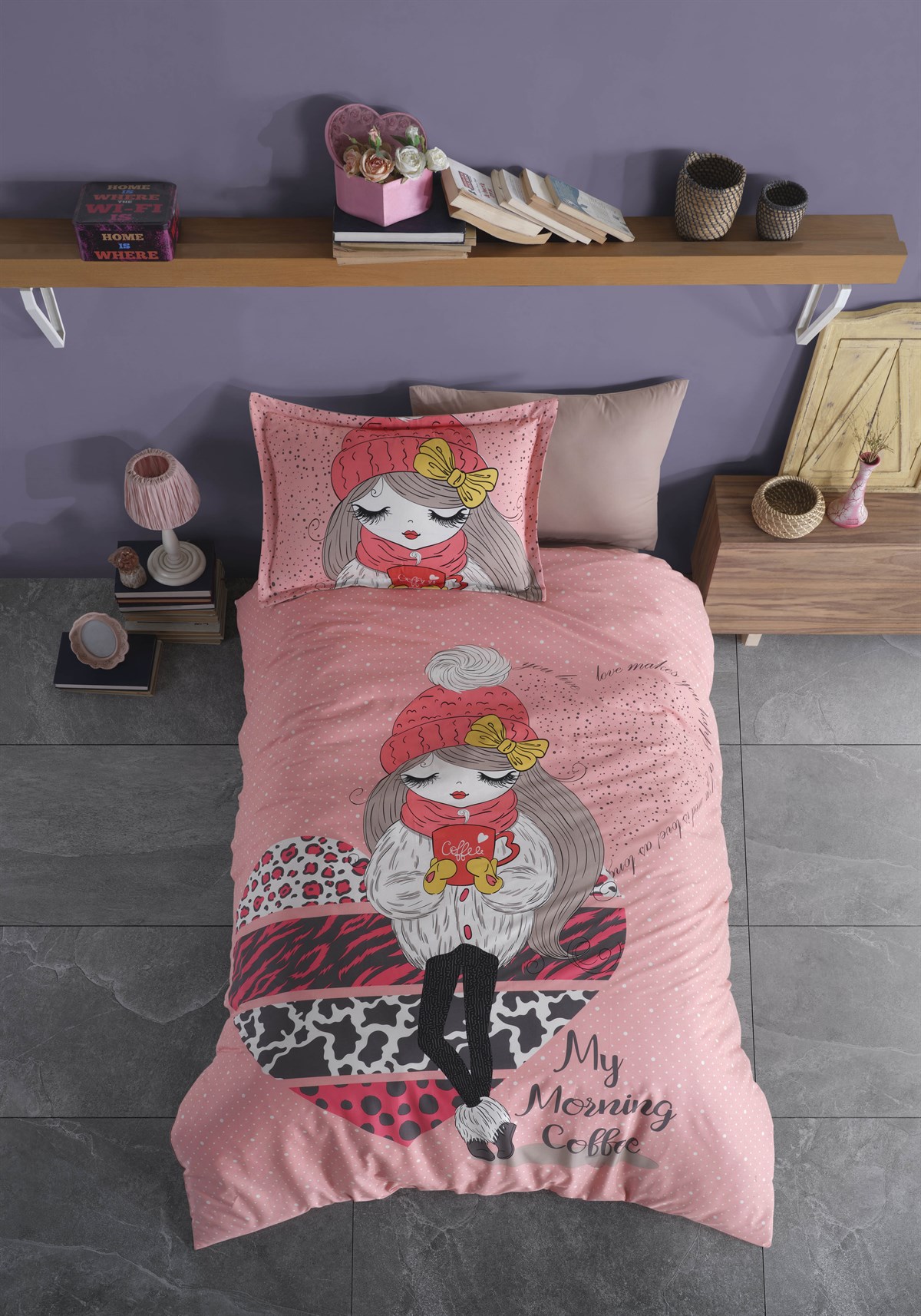 Tek Kişilik Nevresim Takımı Ranforce Cute Girl