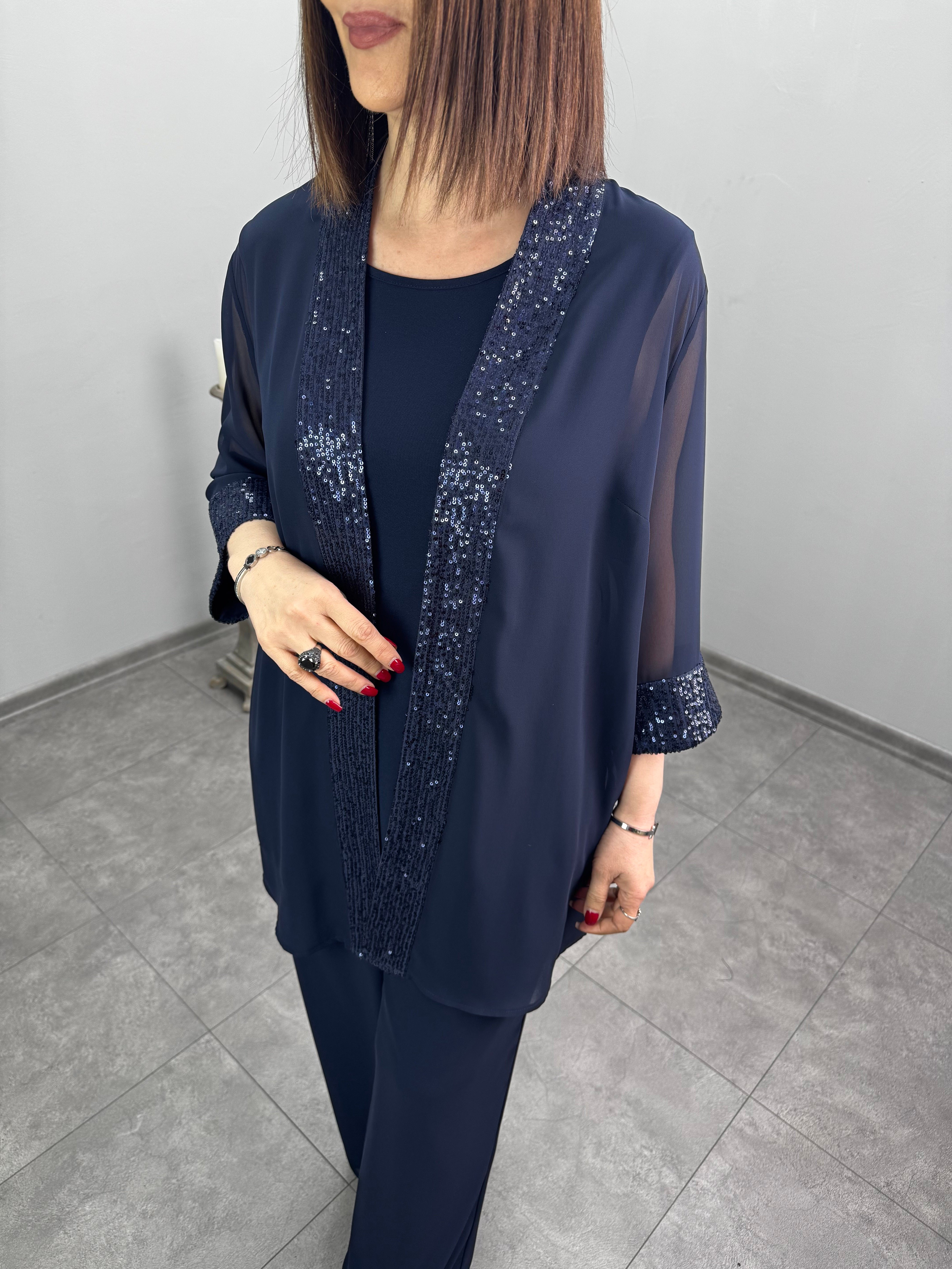 Şifon Ceket Takım 3321