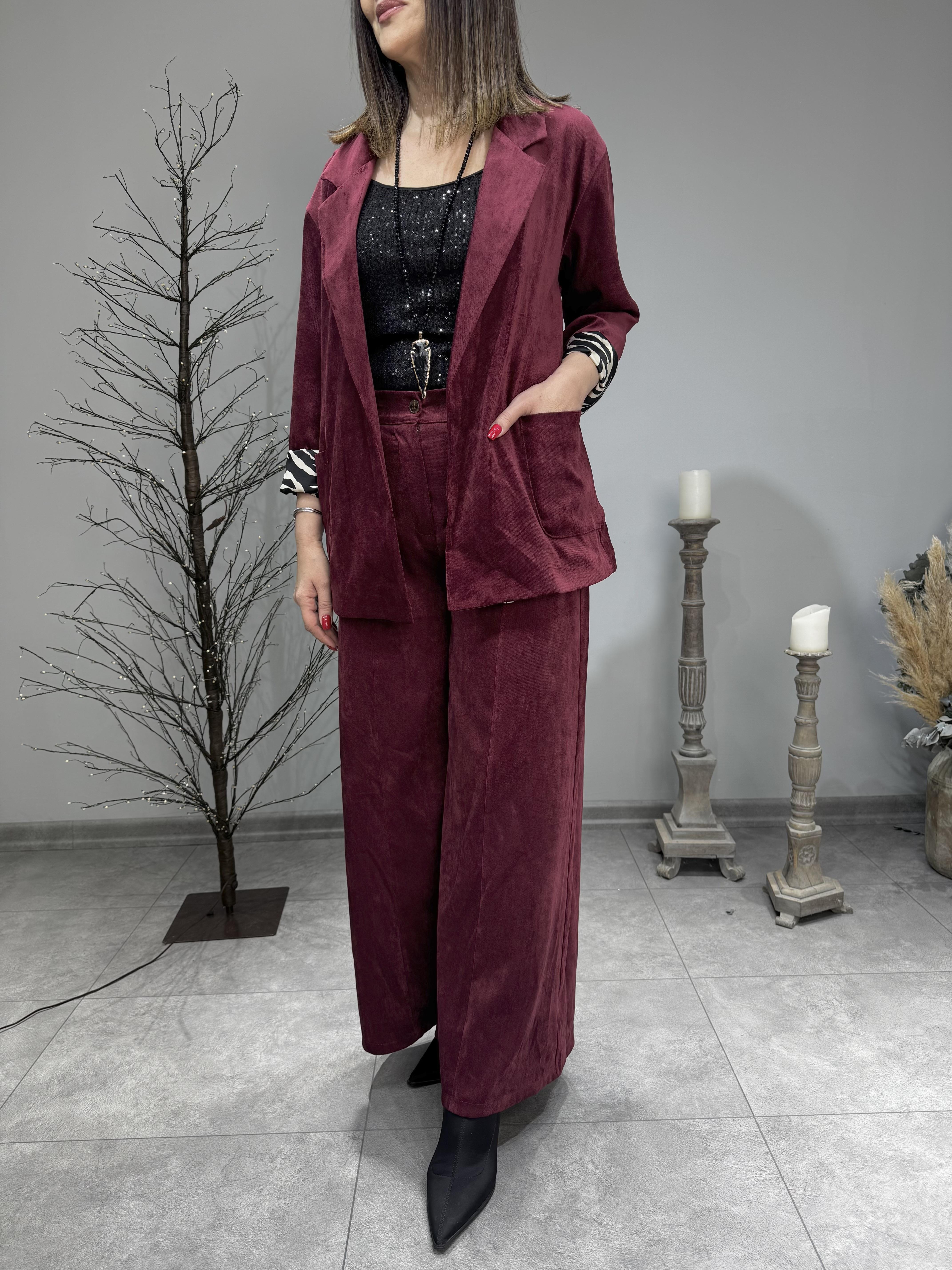 İçi Zebra Astarlı Kadife İthal Takım 2831