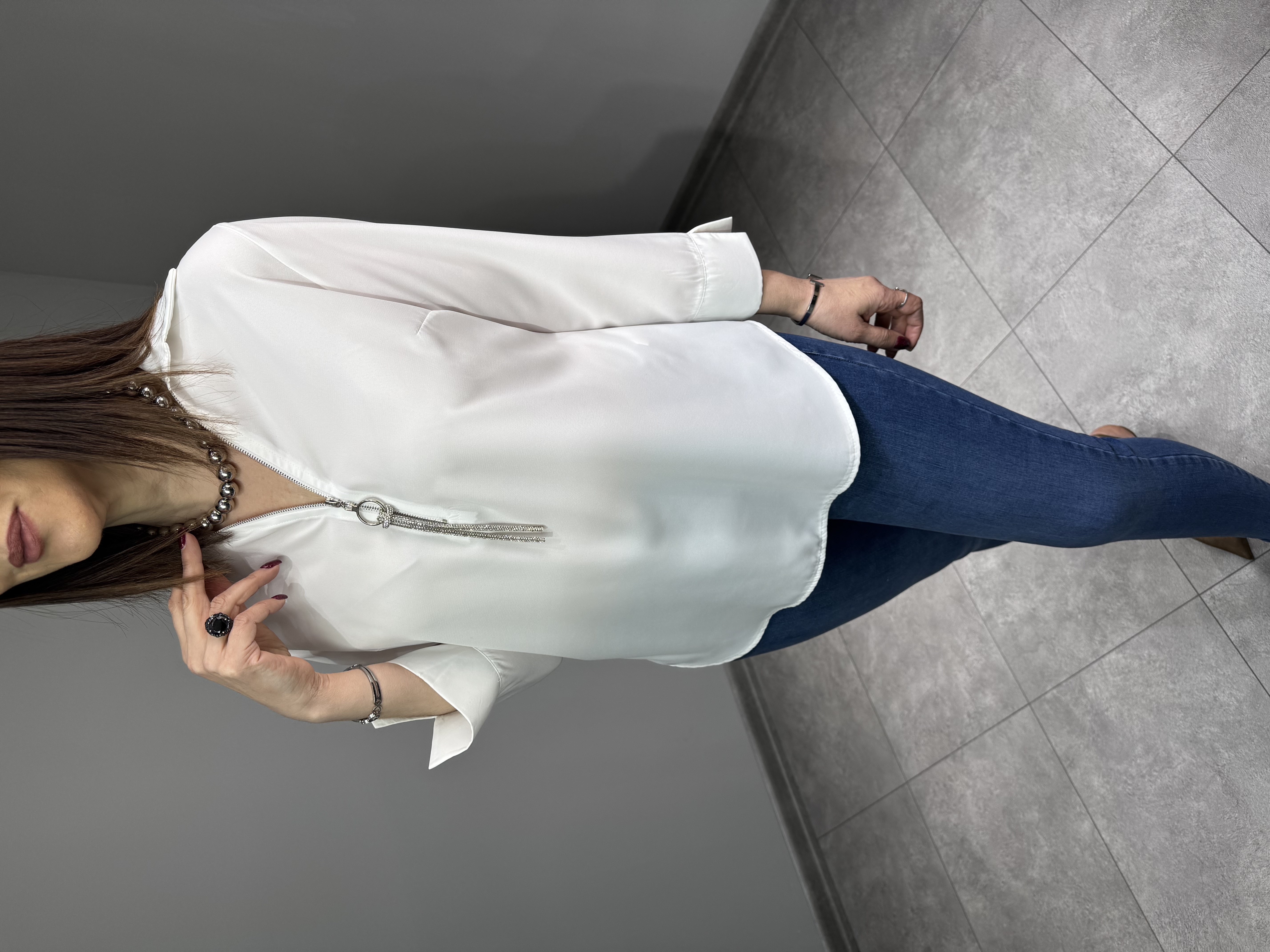 Fermuarlı Bluz 4342