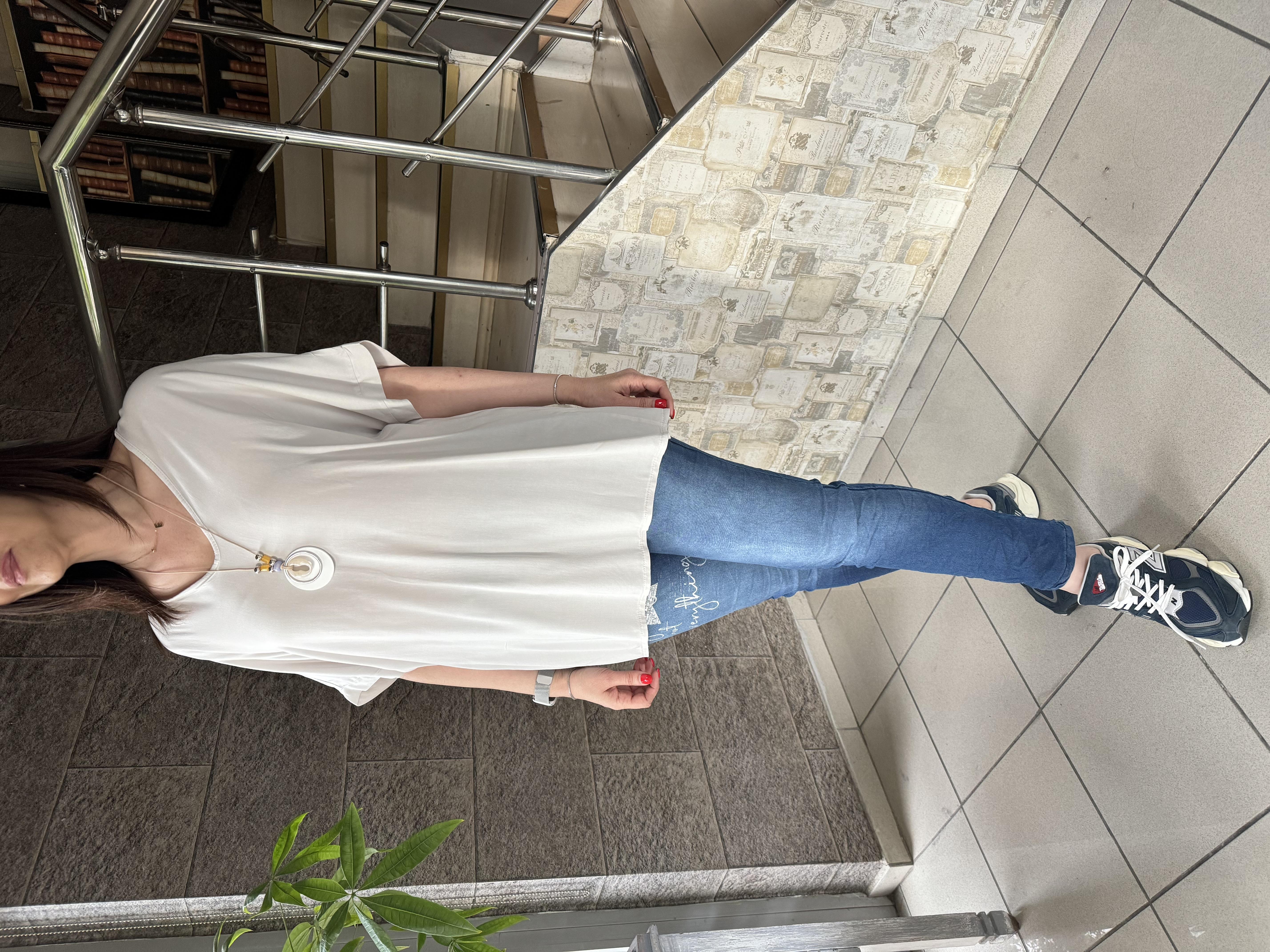 İthal Kolyeli Basic Bluz 0940