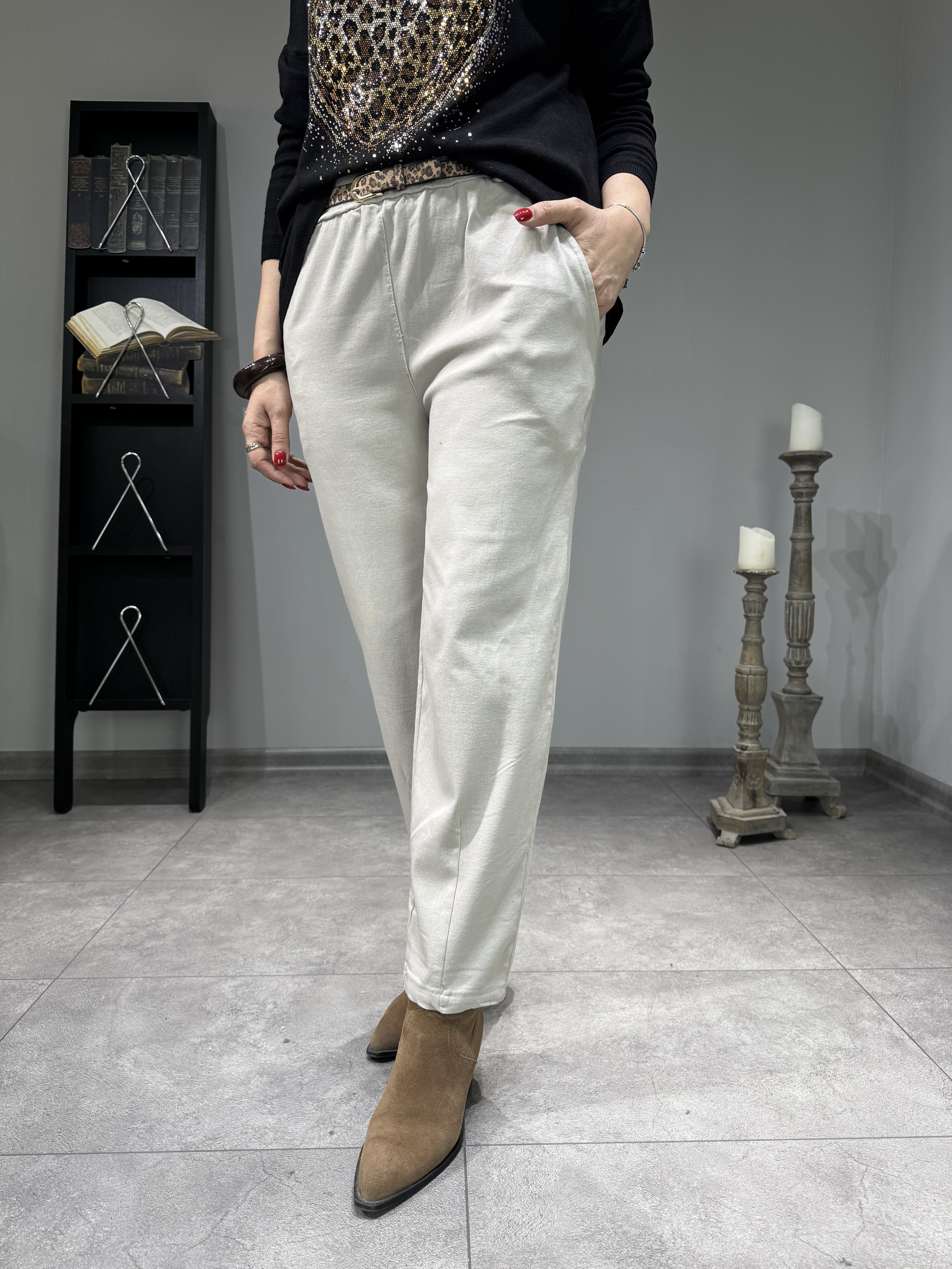 Kemerli İthal Pantolon p2302