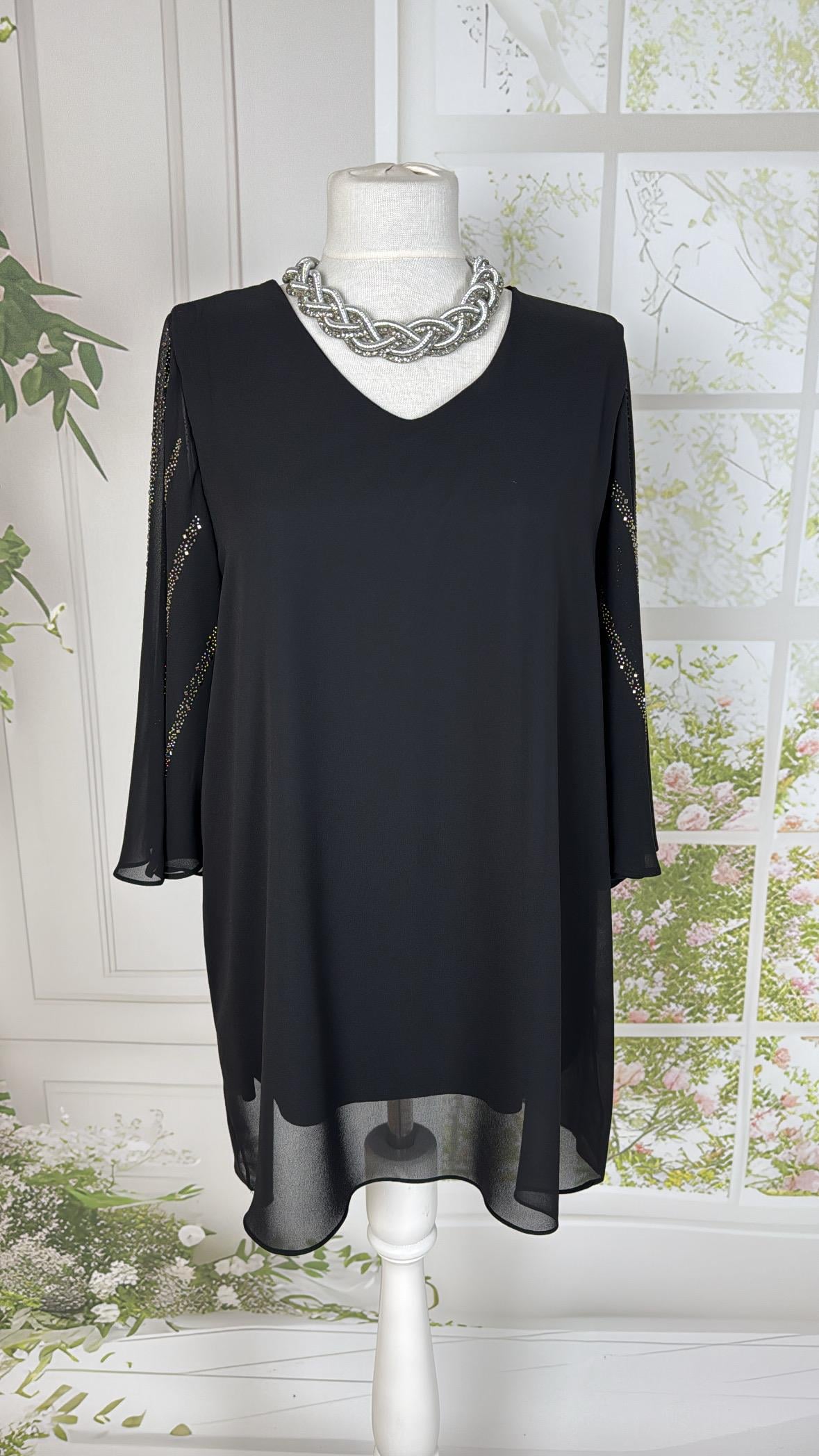 Kolları Taşlı Şifon Bluz 0488