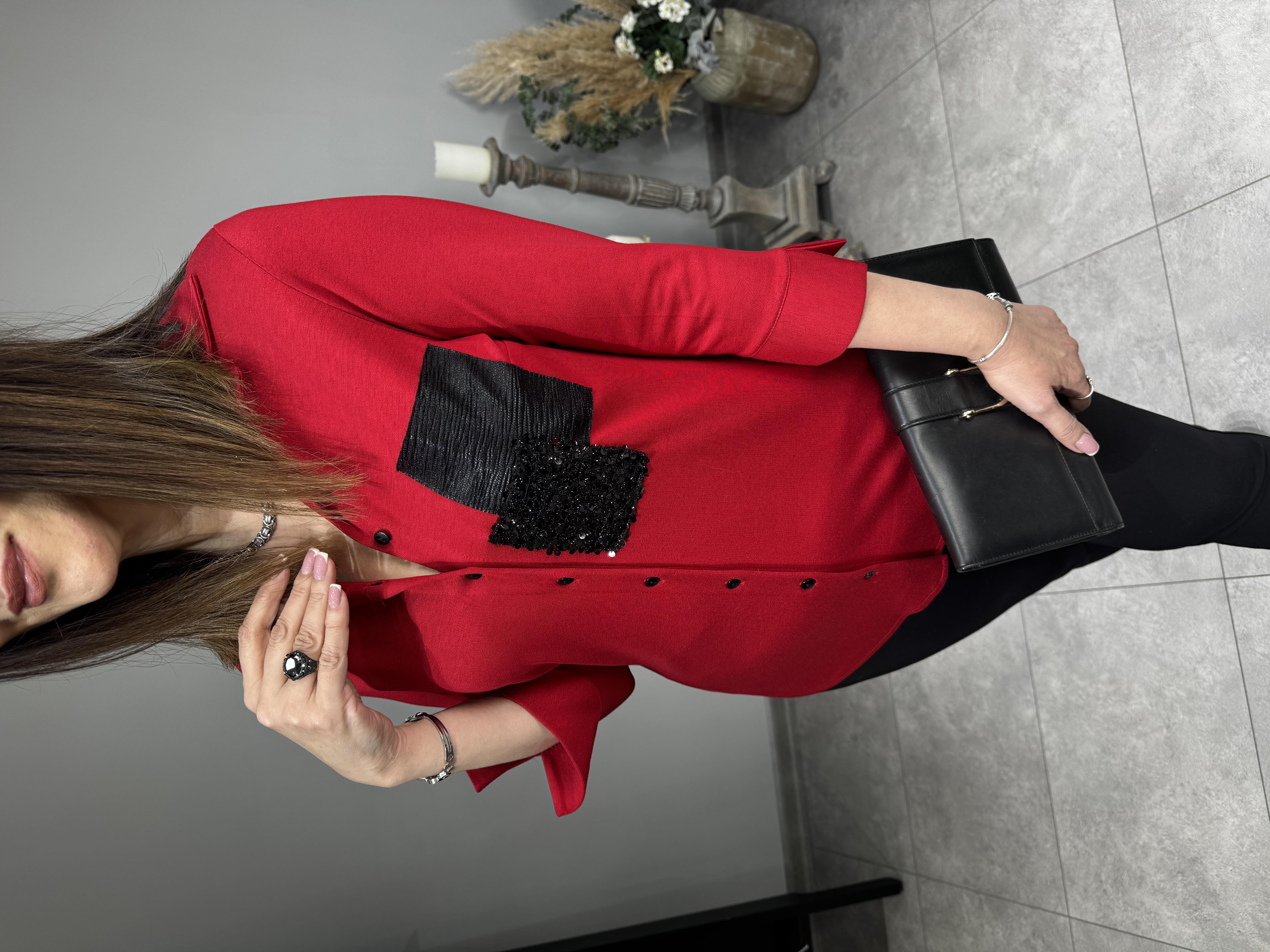 Pul Payet Detaylı Bluz 2088