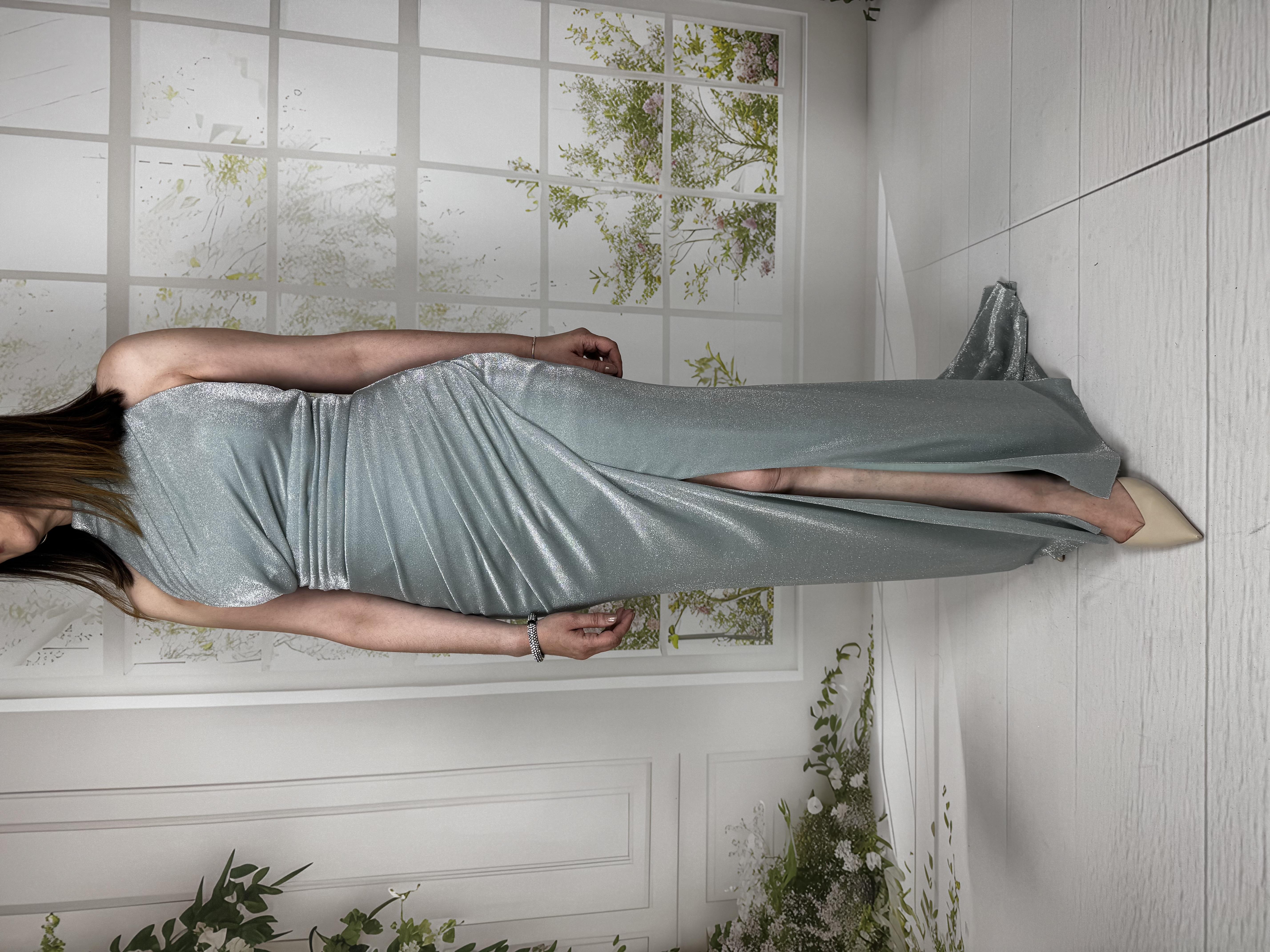 Simli Abiye Elbise 3423