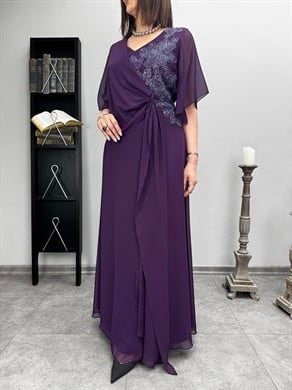 Şifon Abiye Elbise 3351