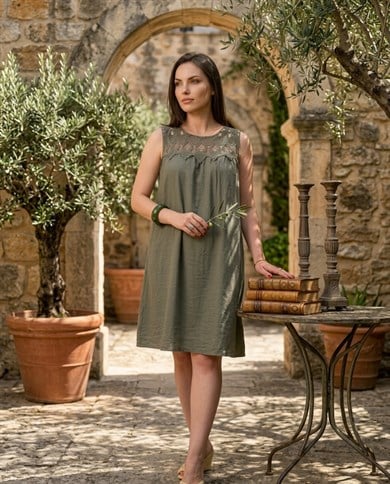 Dantelli İthal Elbise 3745