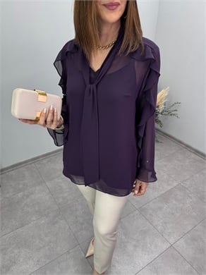 Şifon Tasarım Bluz 3852