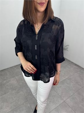 Yakma Şifon Bluz 3824