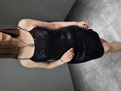 Payetli Abiye Elbise 3257