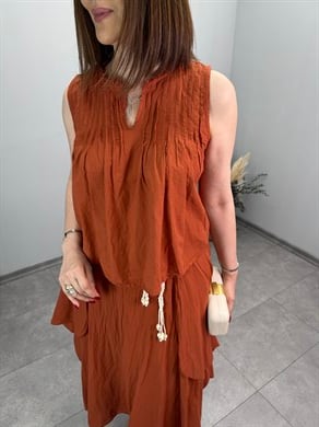 İthal Pamuklu Bluz 3752