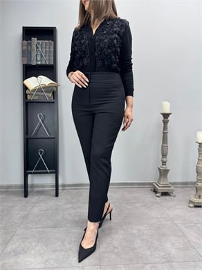 Yanı Lastikli Klasik Pantolon 3925