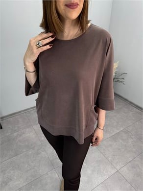 Yıkamalı Bulut Kumaş Tasarım Bluz 4045