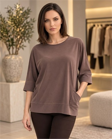 Yıkamalı Bulut Kumaş Tasarım Bluz 4045