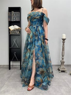Organze Abiye Elbise 3549