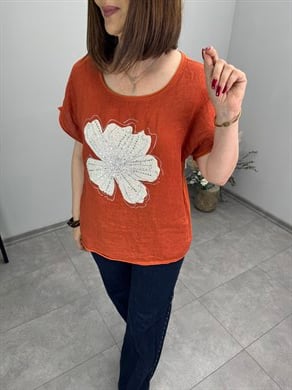 Taşlı İthal Bluz 3743