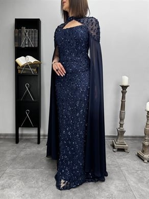Pul Payetli Abiye Elbise 3355