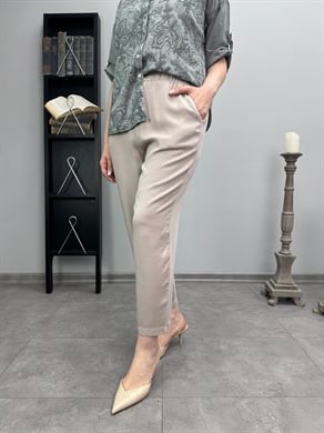 Belden Lastikli Tencel Pantolon 3414